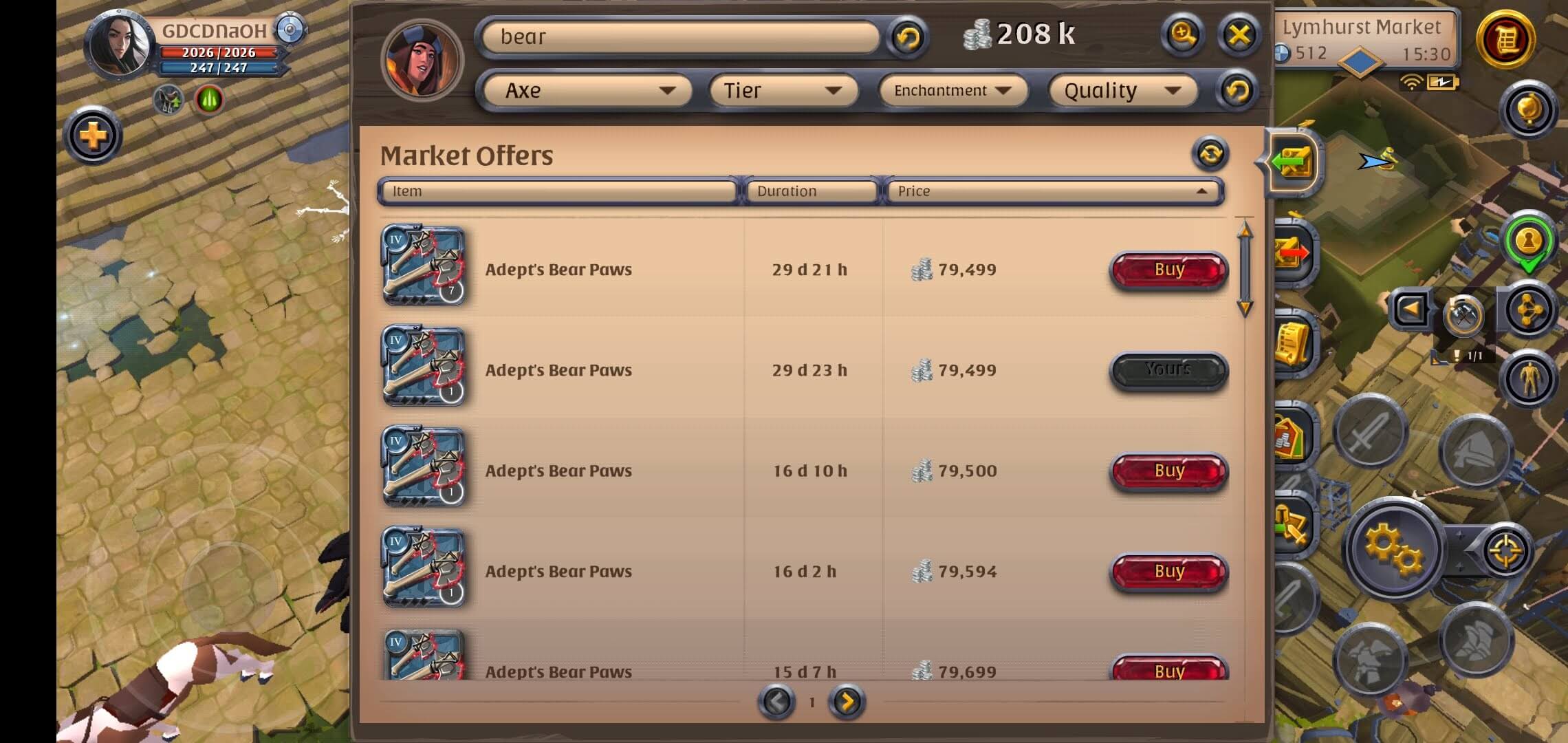 market in-game