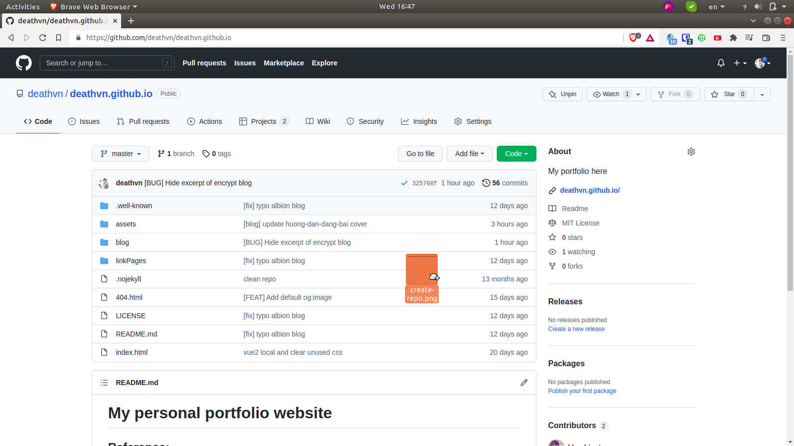 draw and drop on Github